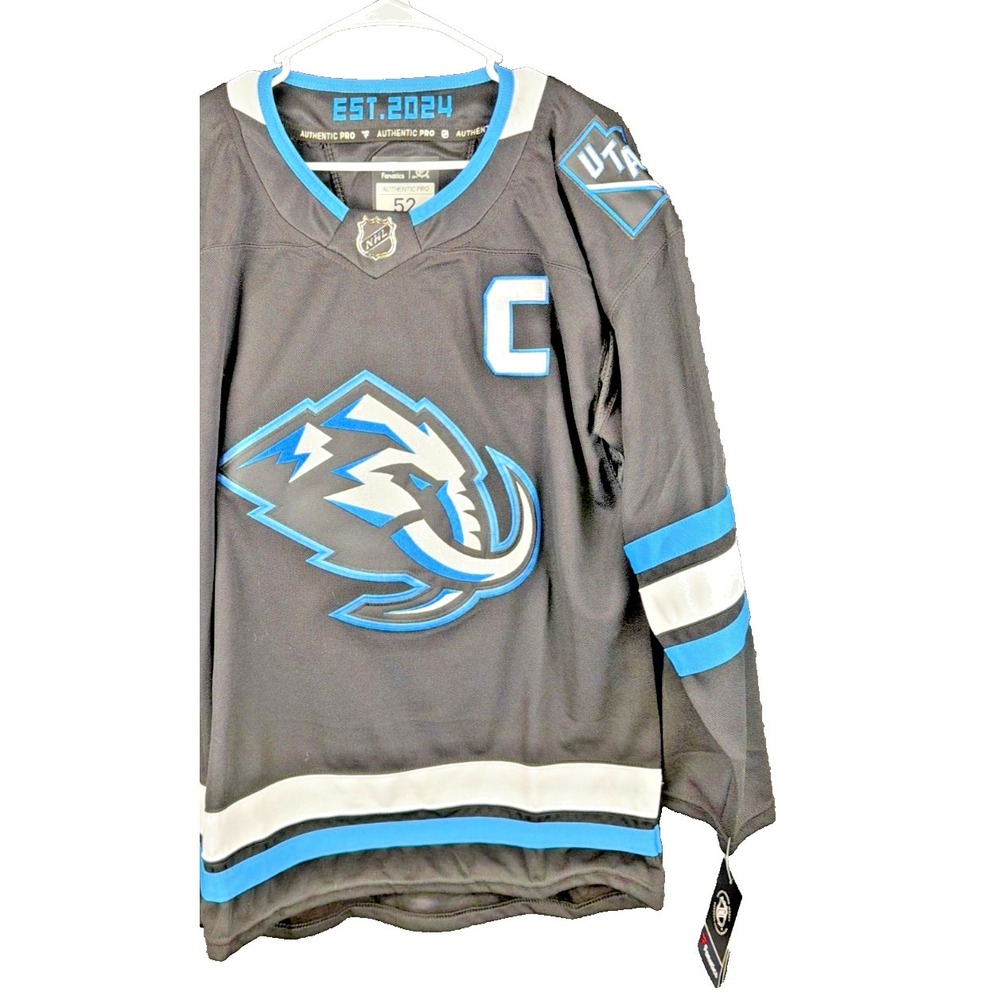Fanatics Authentic Pro NHL Utah Mammoth Black C Captain Jersey Size 52 NWT